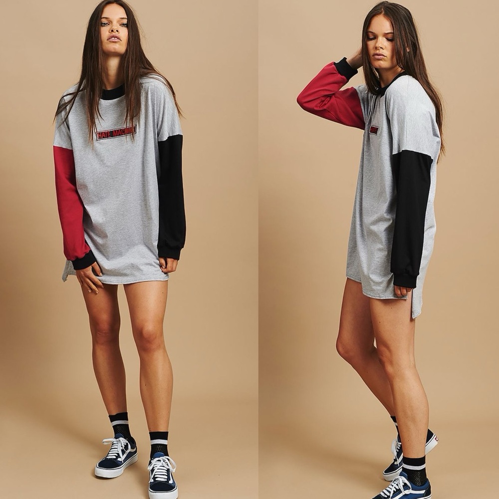 The Ragged Priest Gray Rage 'Hate Machine' Sweater T Shirt Dress